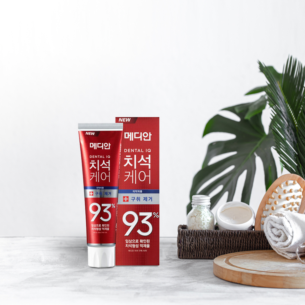 메디안 치석케어 구취제거 93% 120g