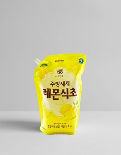 퐁퐁 주방세제 레몬식초 리필 1.2L