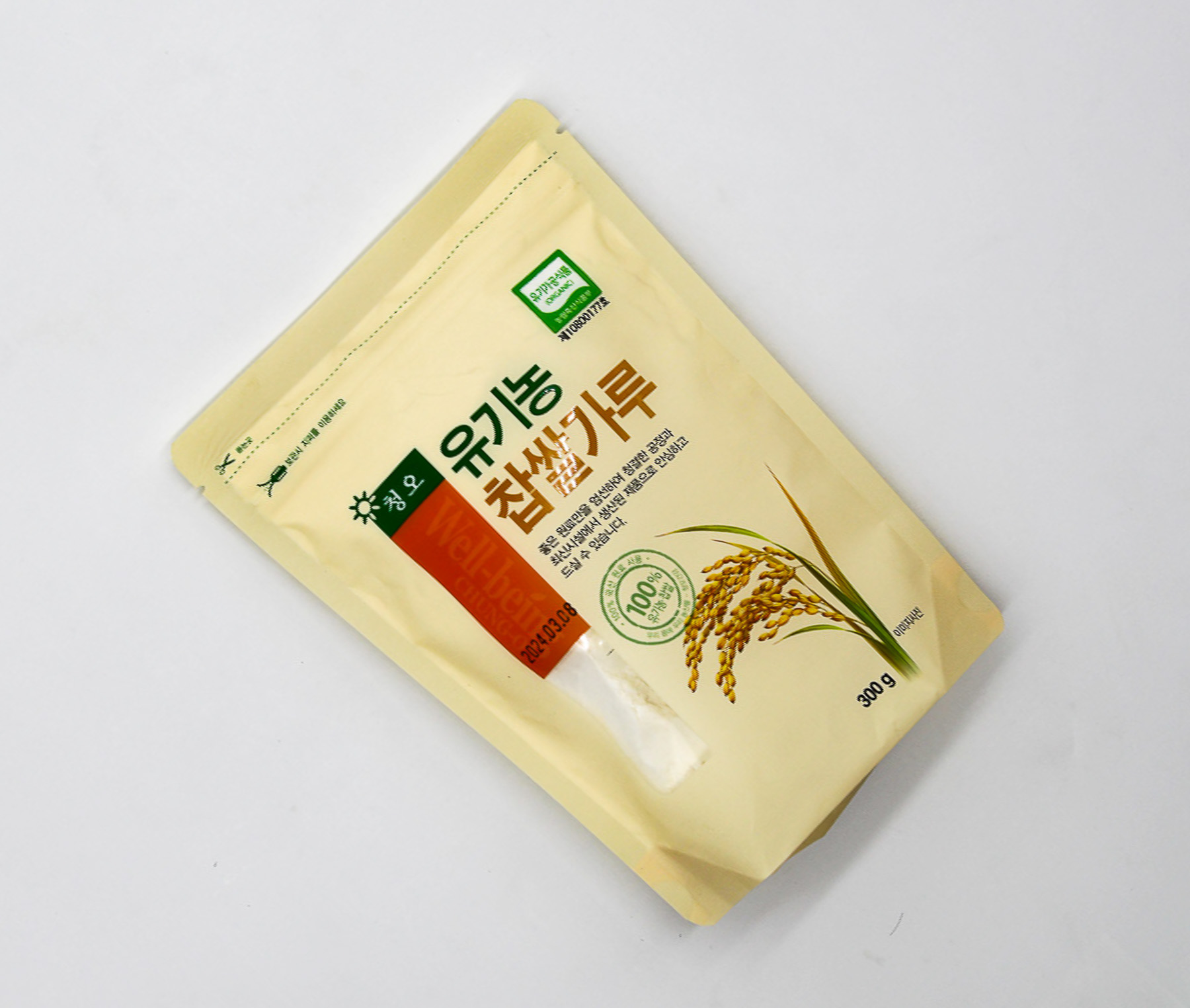 [청오건강] 국산 유기농 찹쌀가루 300g