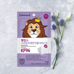 웰킵스 스마트 황사 마스크 KF94 대형 (블랙)