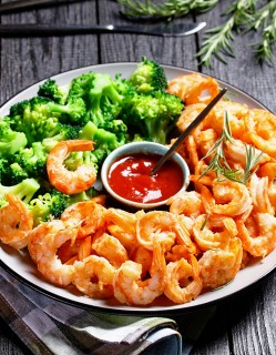 [쏘울반찬] 왕새우찜과 브로콜리 초회 350g
