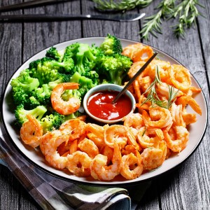 [쏘울반찬] 왕새우찜과 브로콜리 초회 350g