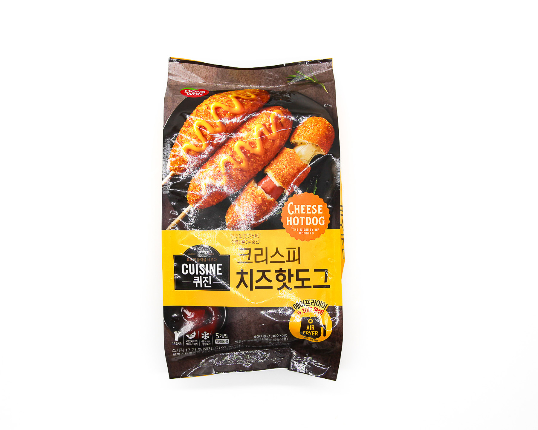 [퀴진] 치즈크리스피 핫도그 400g(80gx5입)