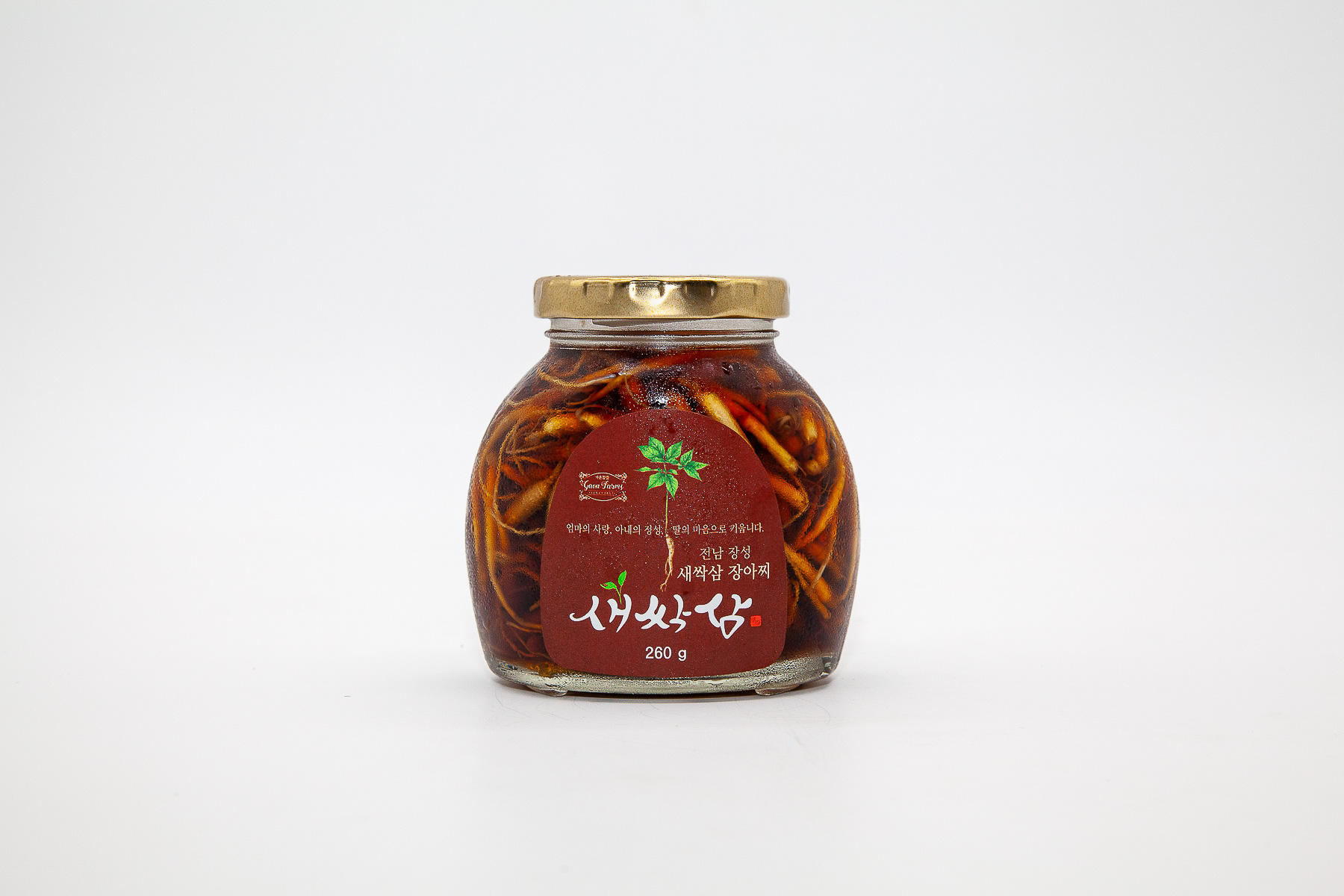 [가온뜰] 새싹삼 장아찌(뿌리) 260g