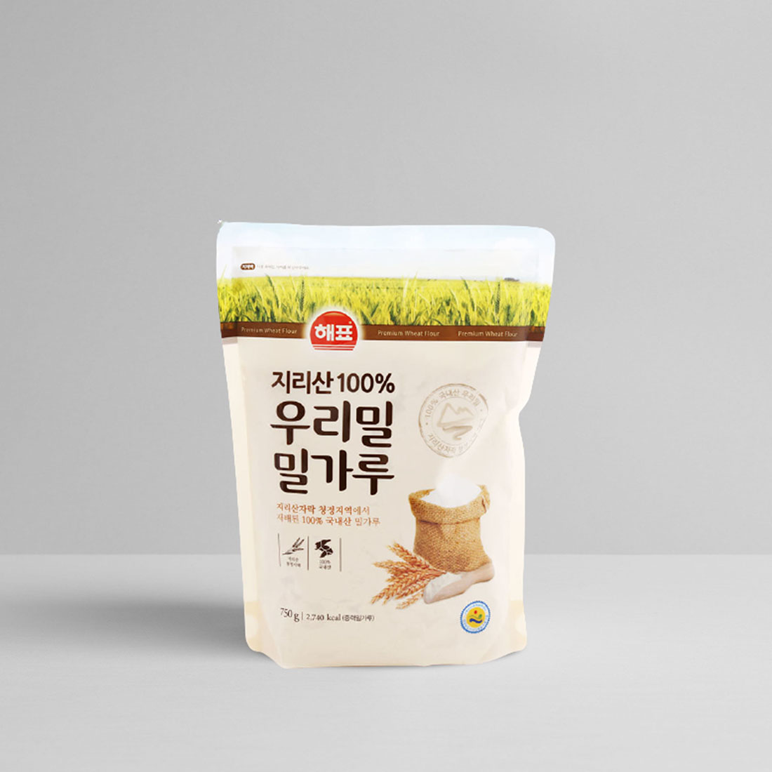 해표 지리산 100% 우리밀 밀가루 750g
