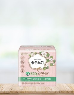 좋은느낌 유기농 순면 울트라 슬림 소형 18P