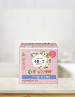 좋은느낌 유기농 순면 울트라 슬림 대형 16P