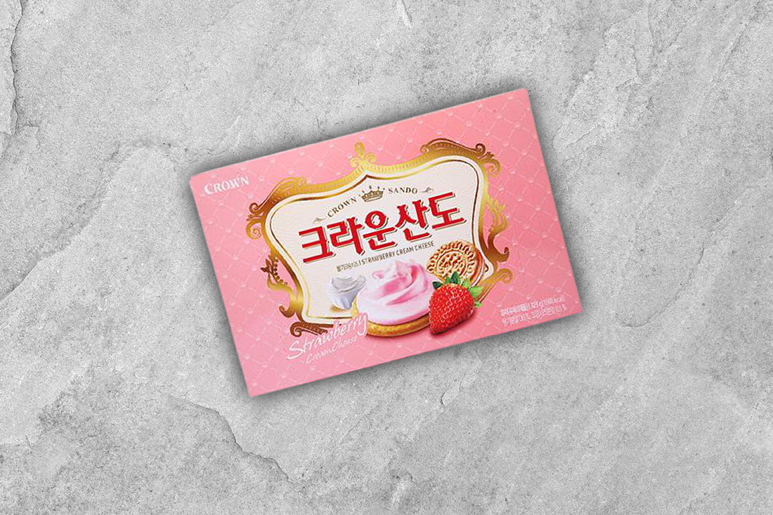 크라운 산도 딸기크림 323g